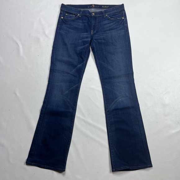 7 For All Mankind Indigo Bootcut Denim - Picture 1 of 5